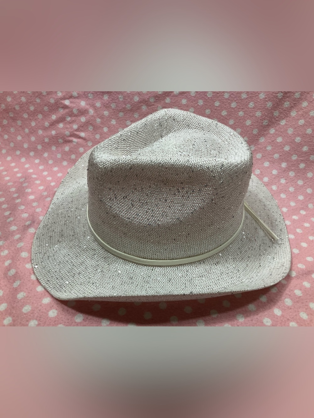 Stylish Women's White Straw Cowboy Hat - Picture 8 of 14
